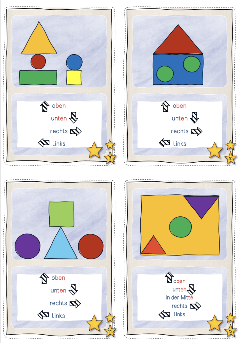 Mal- und Bau-Diktate in drei Versionen – Mrs.Rupäd